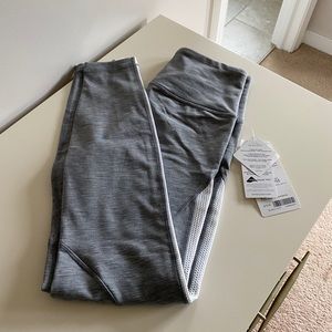 Athleta grey/white mesh leggings xs